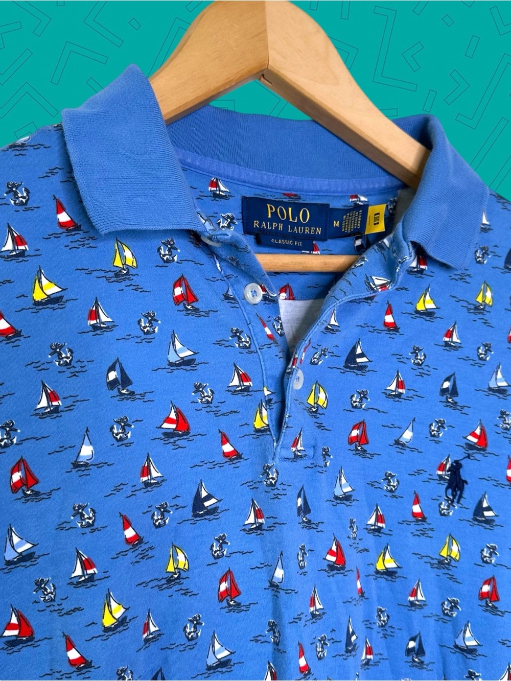 Polo Ralph Lauren Sailboat Print Polo Shirt